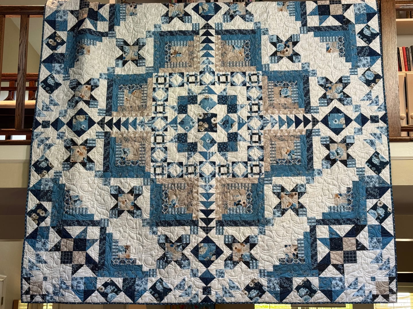 Customer photo review of Beginner Block Of The Month - Petal Path Sunshine Blooms (54.5" x 68")