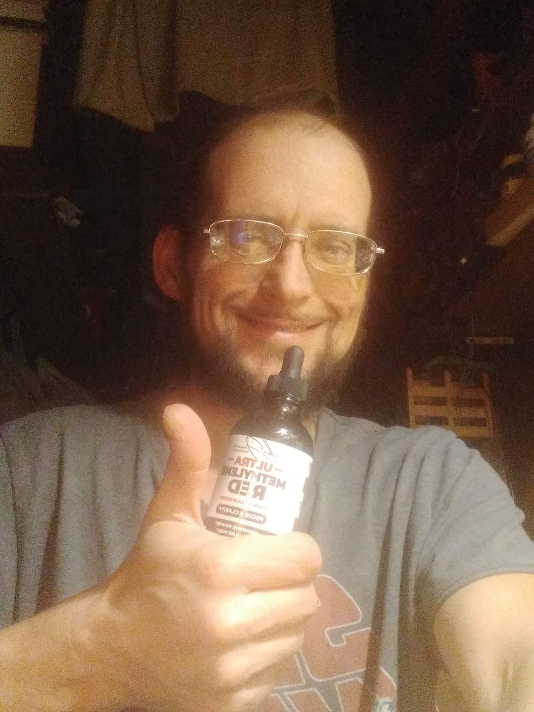 Customer photo review of The Ultra Methylene Red - Sour Strawberry (120ML) (30 Servings)