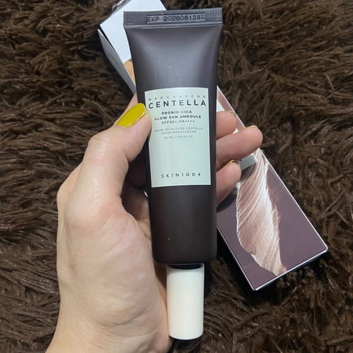 Customer photo review of SKIN1004 Ampoule Sunscreen 50ml Madagascar Centella Probio-Cica Glow SPF50+
