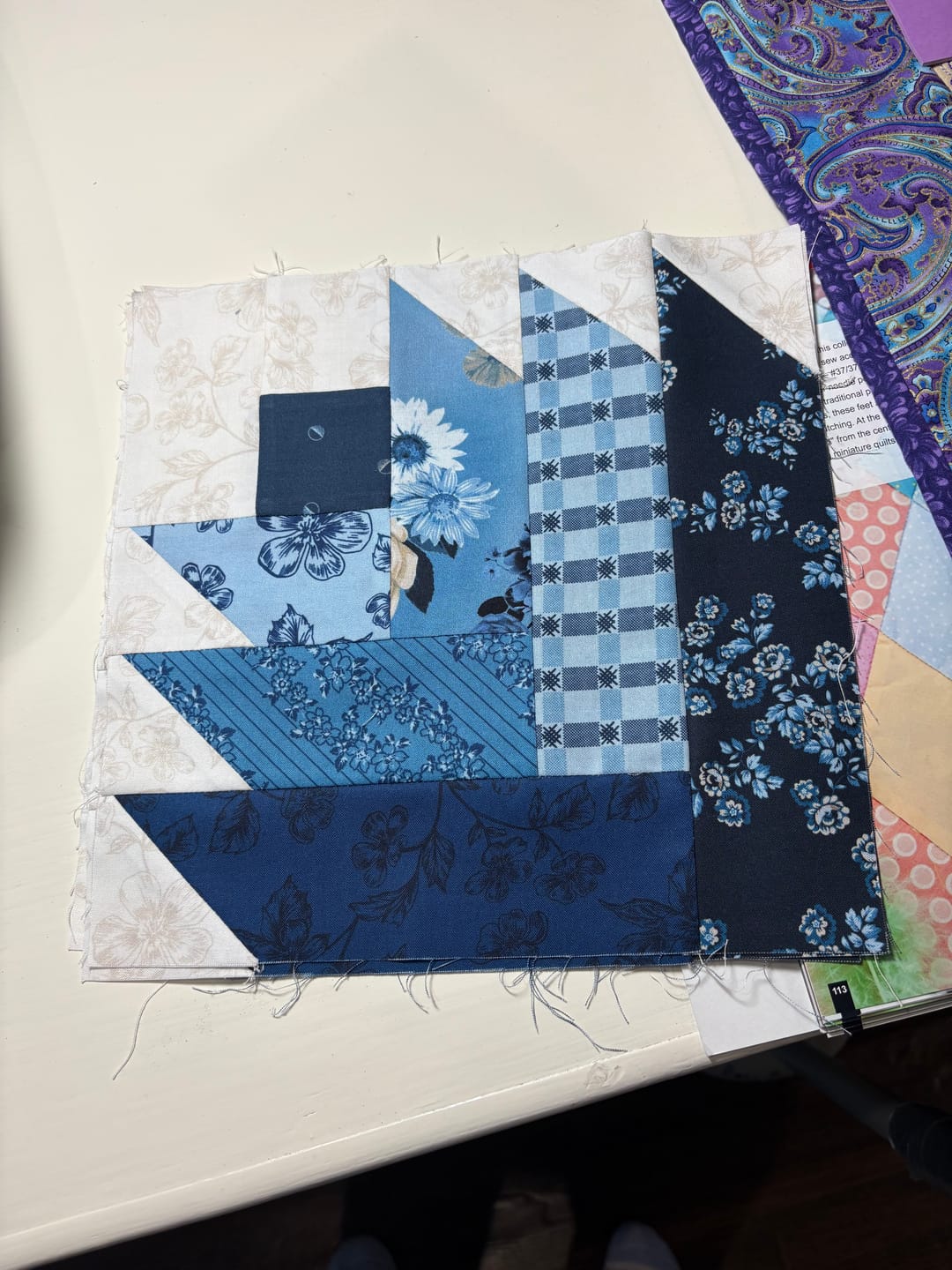 Customer photo review of Block Of The Month - Tulip Bellflower (104.5" x 104.5")