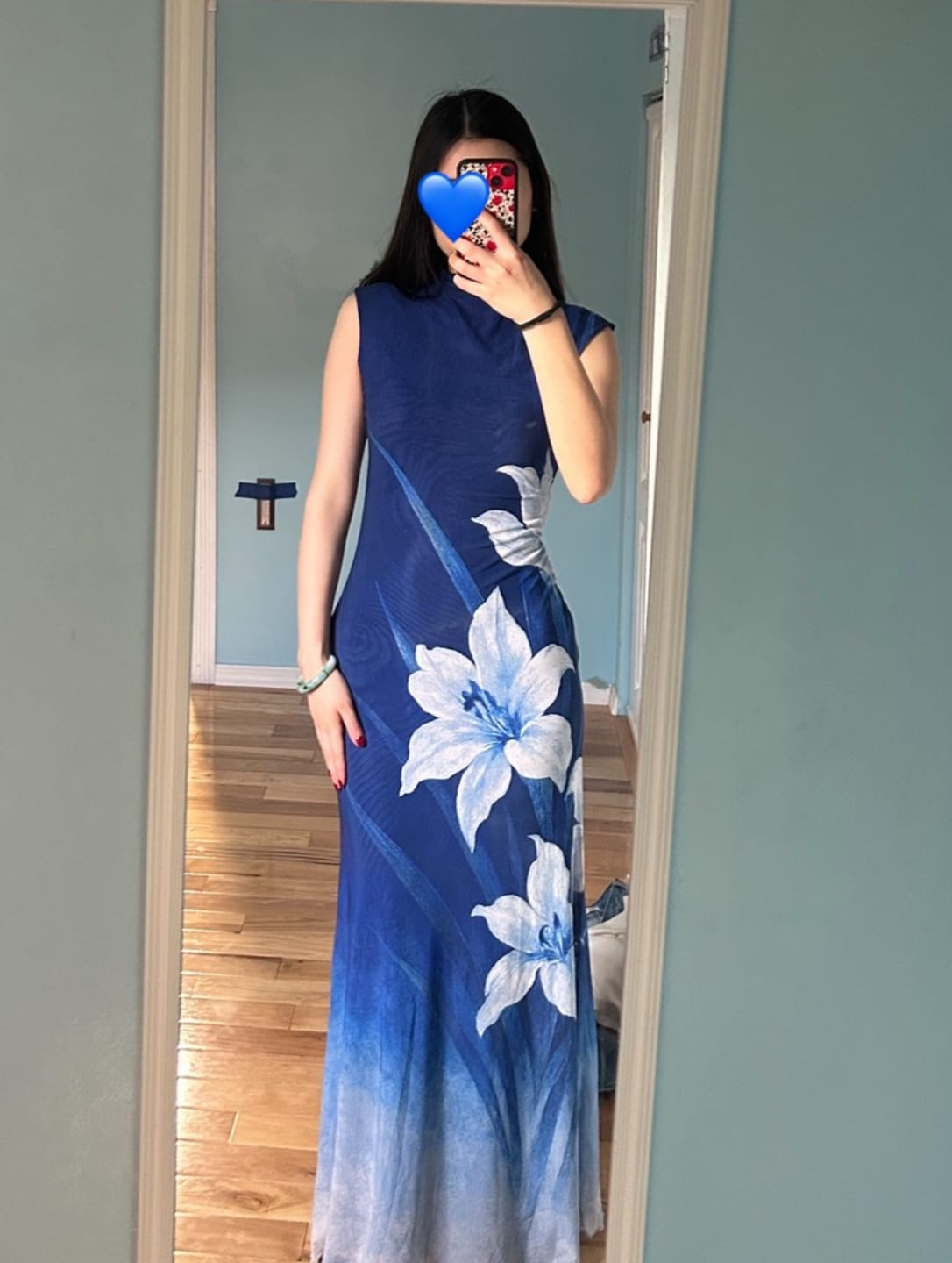 Customer photo review of Lan Ting 兰亭 Orchid Pavilion New Chinese Style Ombre Sleeveless Qipao