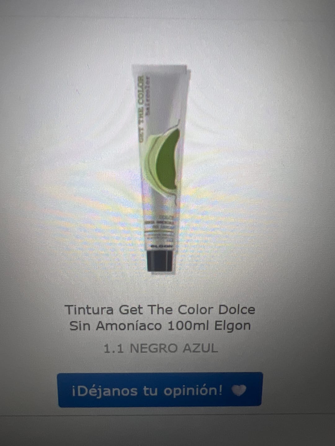 Customer photo review of Tintura Get The Color Dolce Sin Amoníaco 100ml Elgon