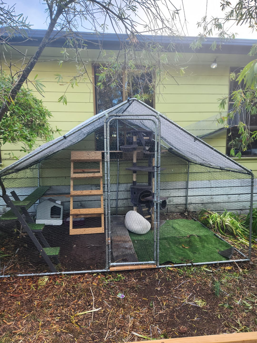Customer photo review of Pets Gear Metal Cat Cage Outdoor Enclosure