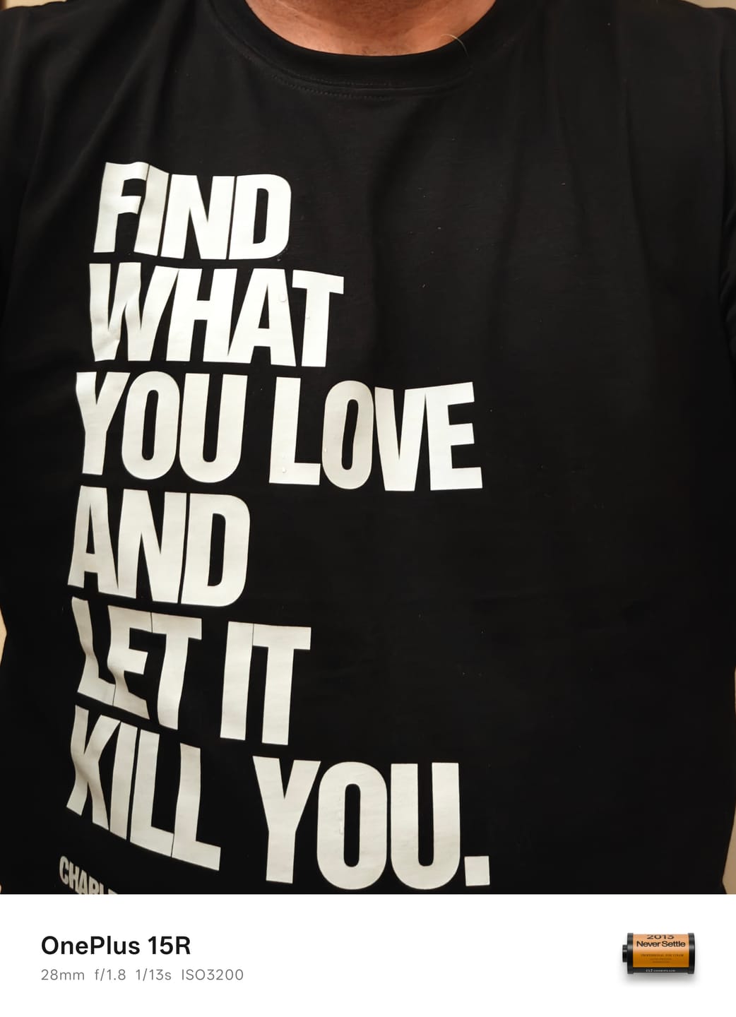 Customer photo review of Find What You Love: Literature Tee