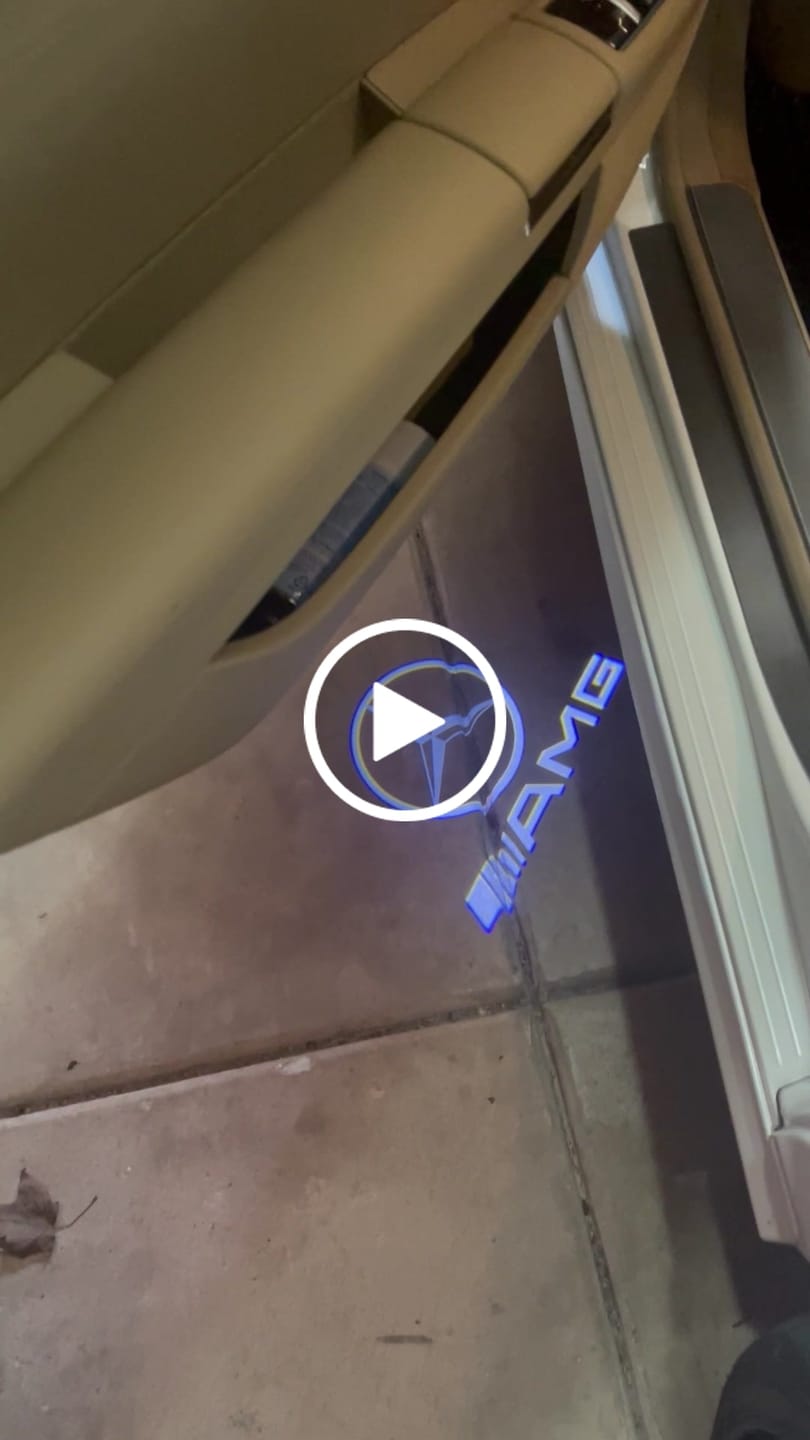 Customer video review of Mercedes Benz LED Car Door Welcome Logo Shadow Lights