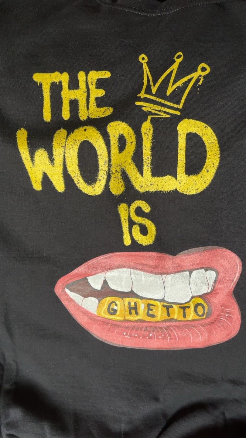 Customer photo review of The World Is Ghetto Crewneck