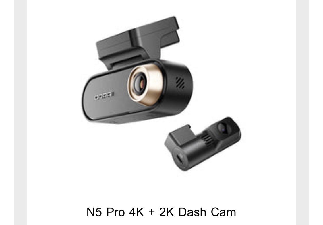 Customer photo review of N5 Pro 4K + 2K Dash Cam