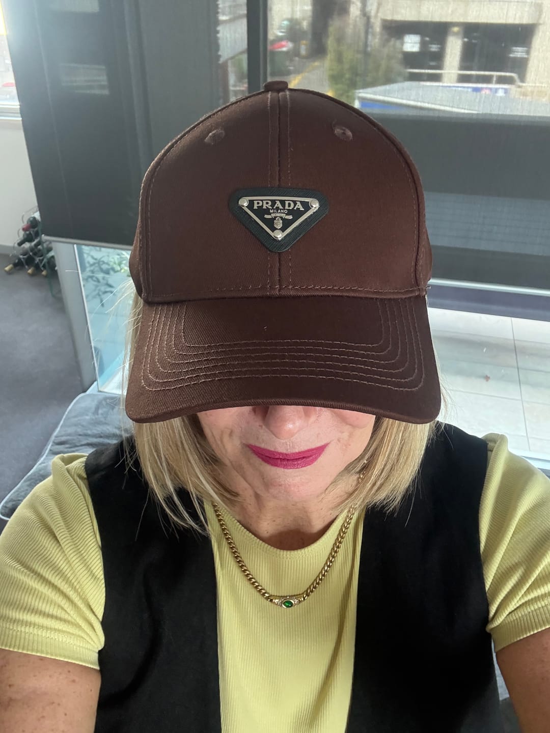 Customer photo review of Prada Logo Cotton Hat 211811