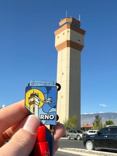 Customer photo review of RNO Airport Pin – Reno–Tahoe International Airport, Nevada