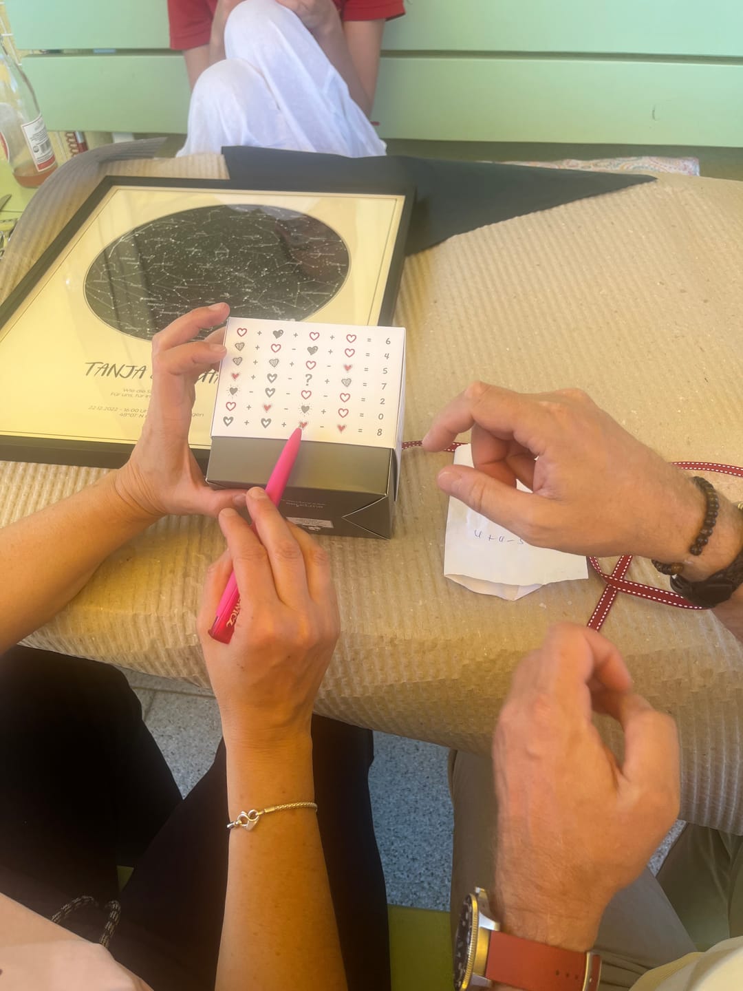 Customer photo review of Rätselgeschenkbox Herzen weiß, verschiedene Größen