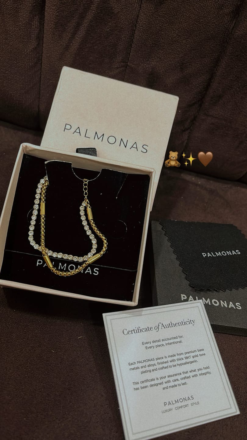 Customer photo review of Golden Glamour Layered Bracelet