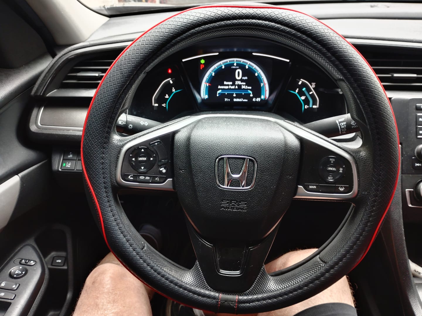 Customer photo review of Car Steering Wheel Cover, Custom For Your Cars, Anti-Slip, Safety, Soft, Breathable, Heavy Duty, Thick, Full Surround, Sports Style, Car Accessories HA18990