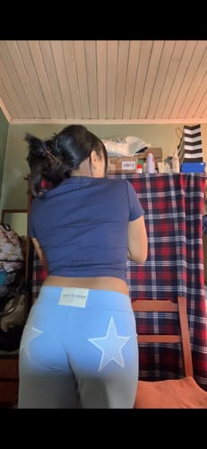 Customer photo review of Jersey Star Jogger Dusky Blue / Dusky Blue Stripe