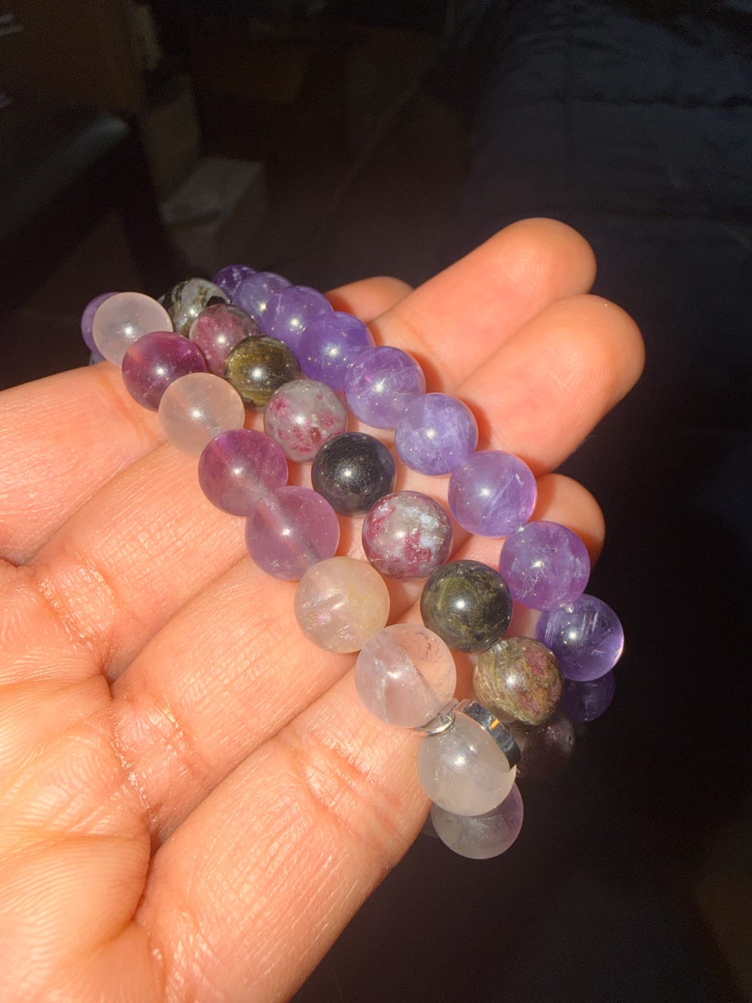 Customer photo review of Third Eye Chakra (Ajna) Bracelet Pack