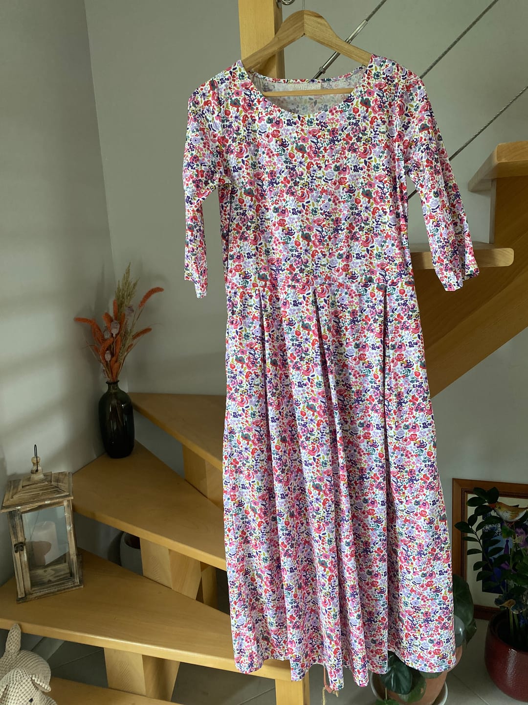 Customer photo review of Robe Louisa manches 3/4 – Coton floral impressionniste