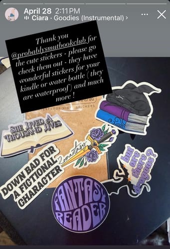 Customer photo review of romantasy sticker pack special
