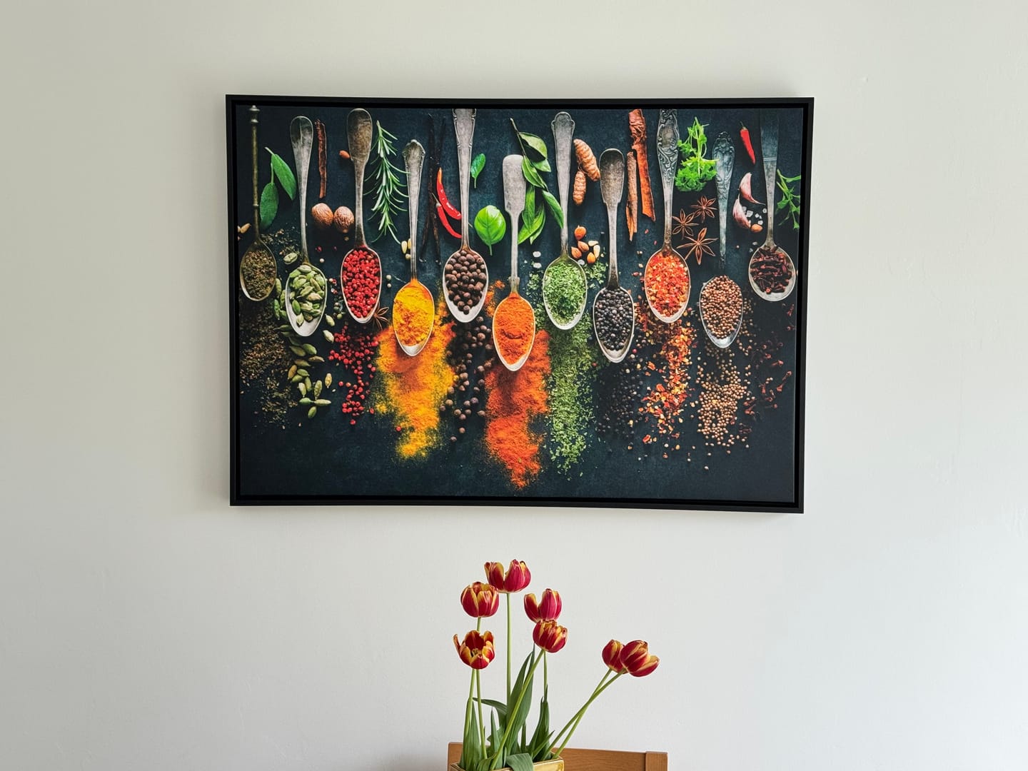 Customer photo review of SPICES AND SPOONS CANVAS