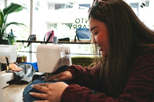 Customer photo review of Intro to Upcycling // Half Day Bag Making