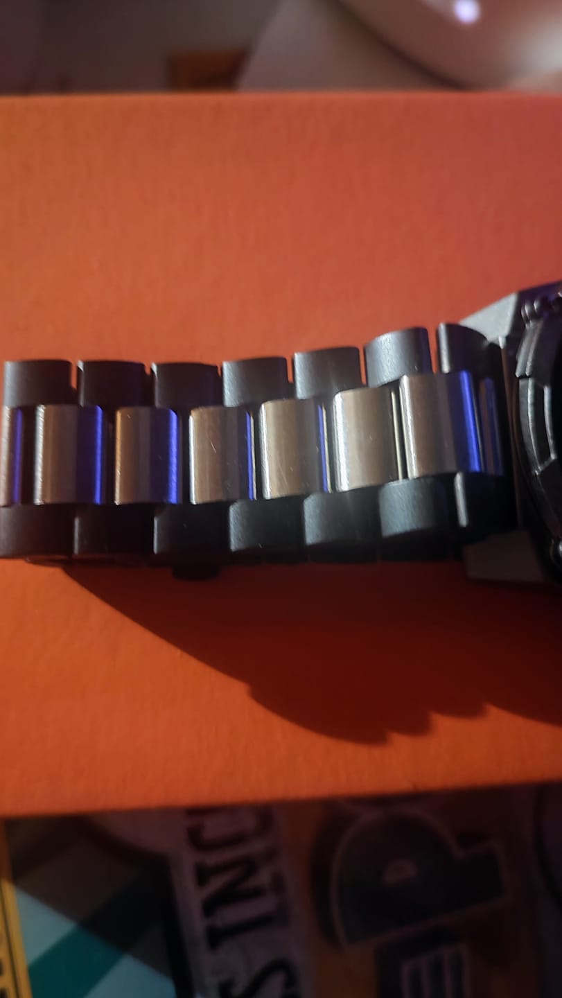 Customer photo review of Bracelet acier noir/argenté