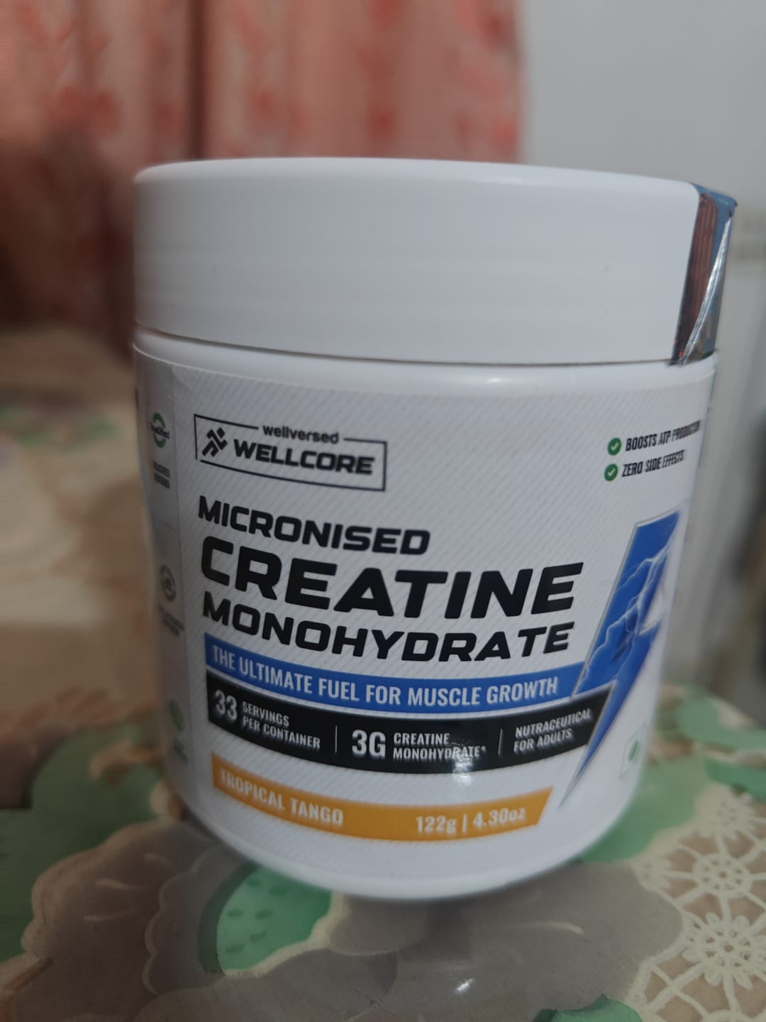 Customer photo review of Wellcore - Pure Micronised Creatine Monohydrate (122g, 33 Servings) Tropical Tango