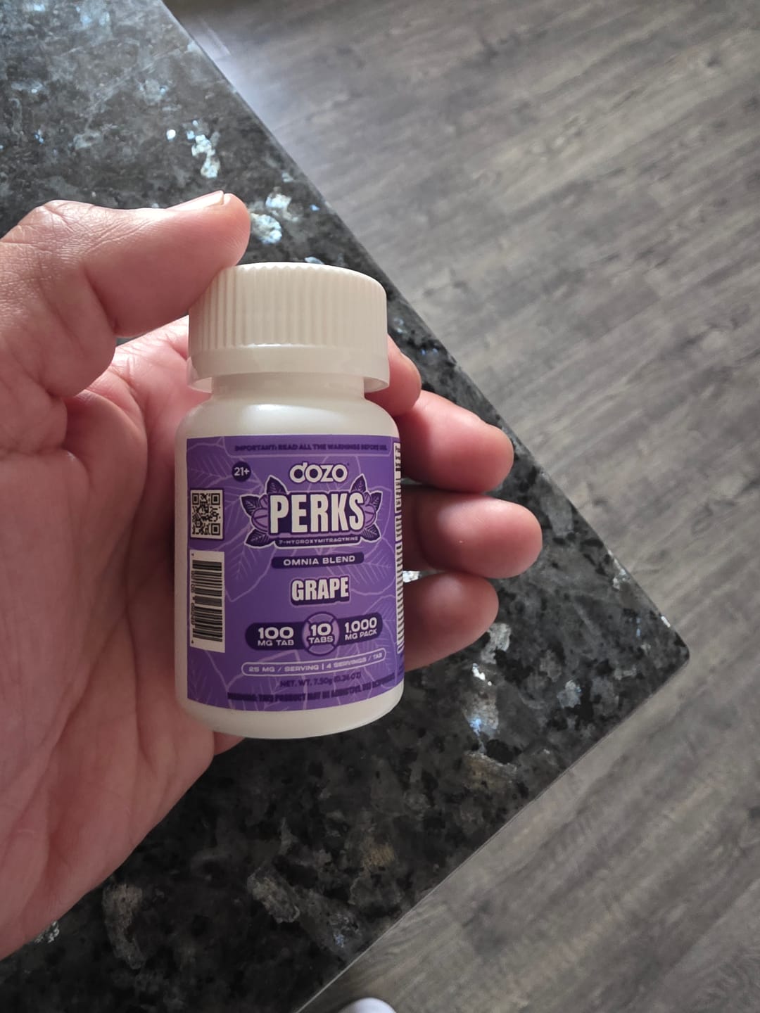 Customer photo review of 10ct 100mg Dozo PERKS 7-OH | 1,000 mg Jar