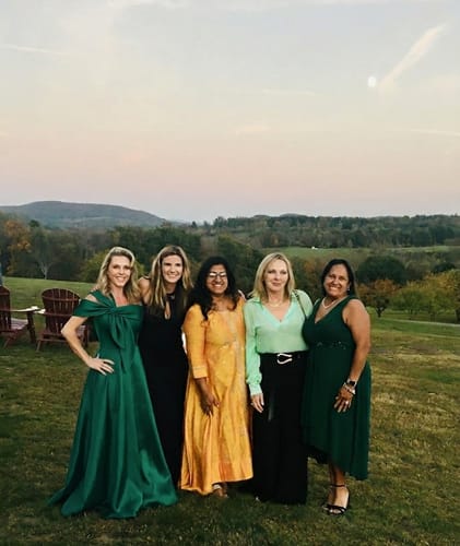 Customer photo review of Satin Bow Burgundy Off The Shoulder Prom Dress