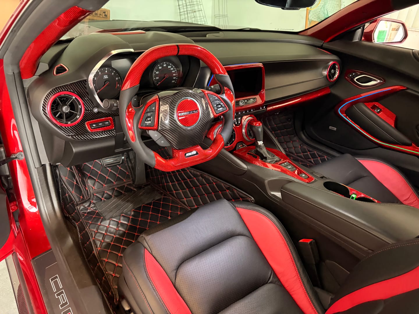Customer photo review of [Complete/Heated] Custom Carbon Fiber Steering Wheel For 2016-2024 Chevy Camaro