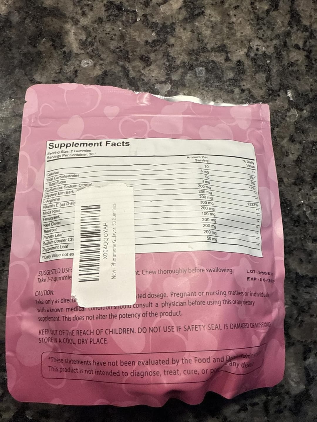 Customer photo review of Gomitas con Feromonas Siéntete Deseada, Segura y Magnética