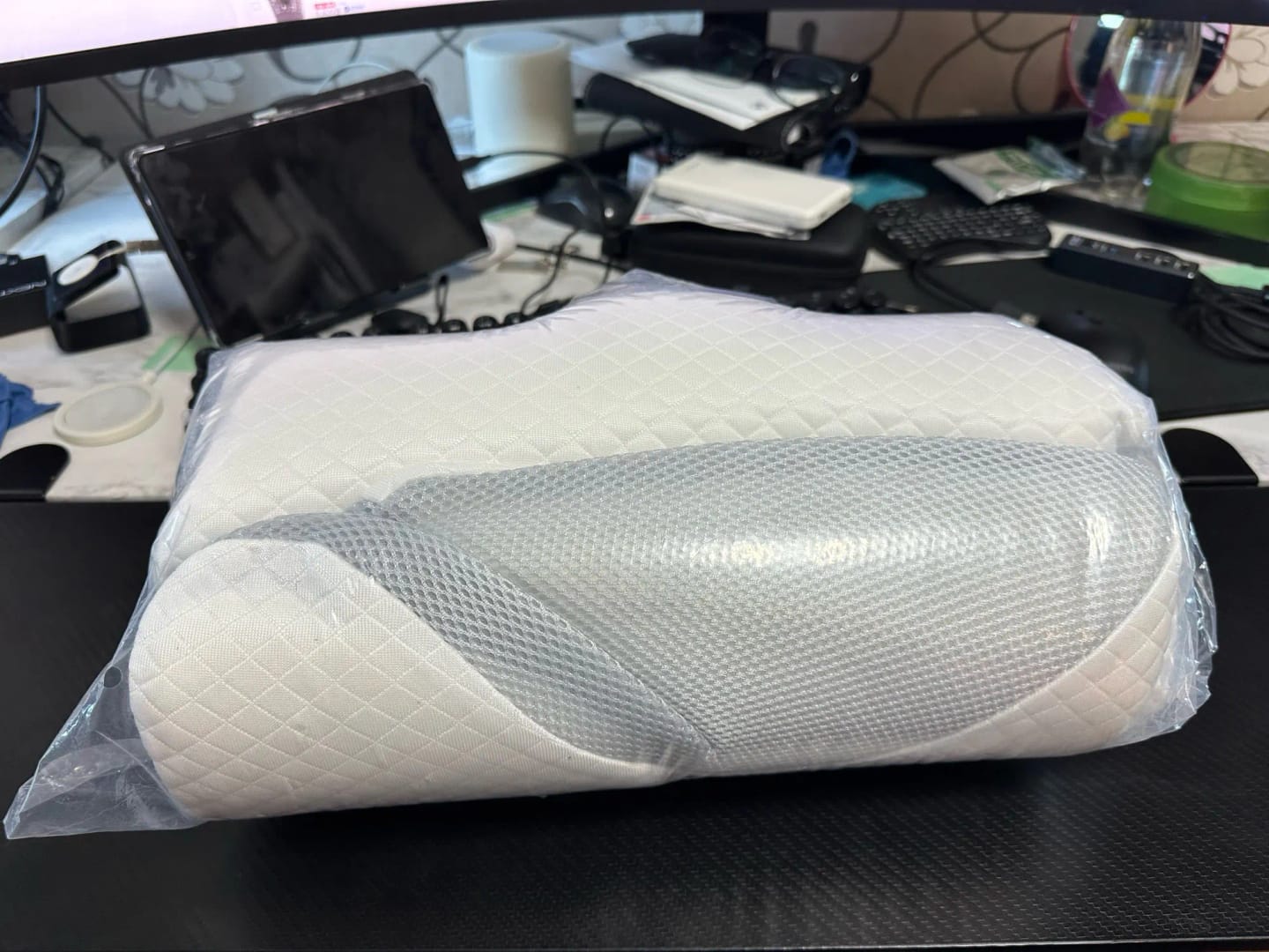 Customer photo review of Almohada cervical ergonómica