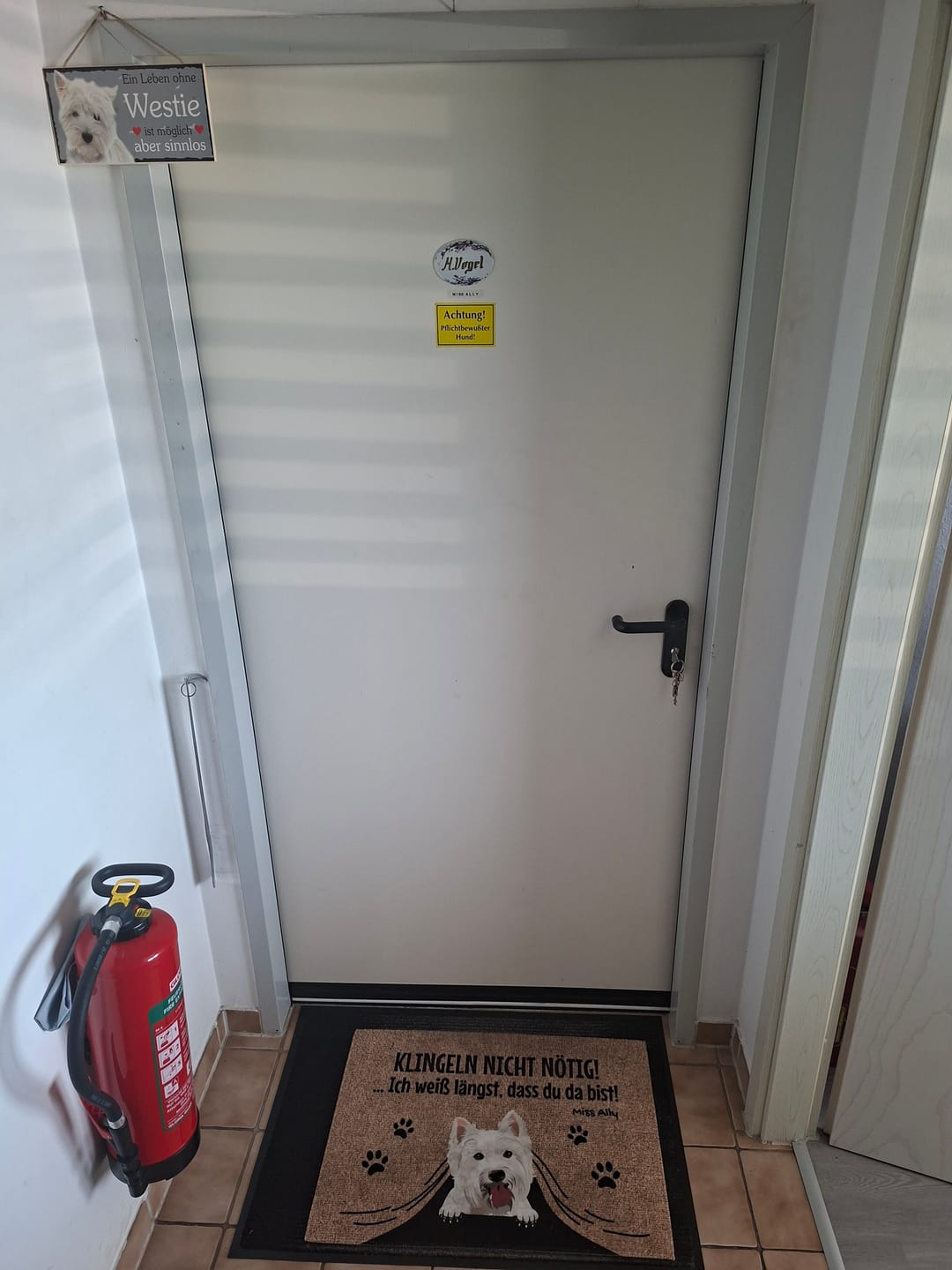 Customer photo review of Personalisierte Fußmatte - Klingeln nicht nötig