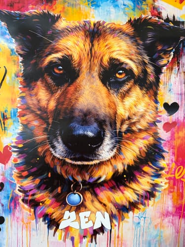 Customer photo review of Personalised Poster With Dog or Cat - Graffiti