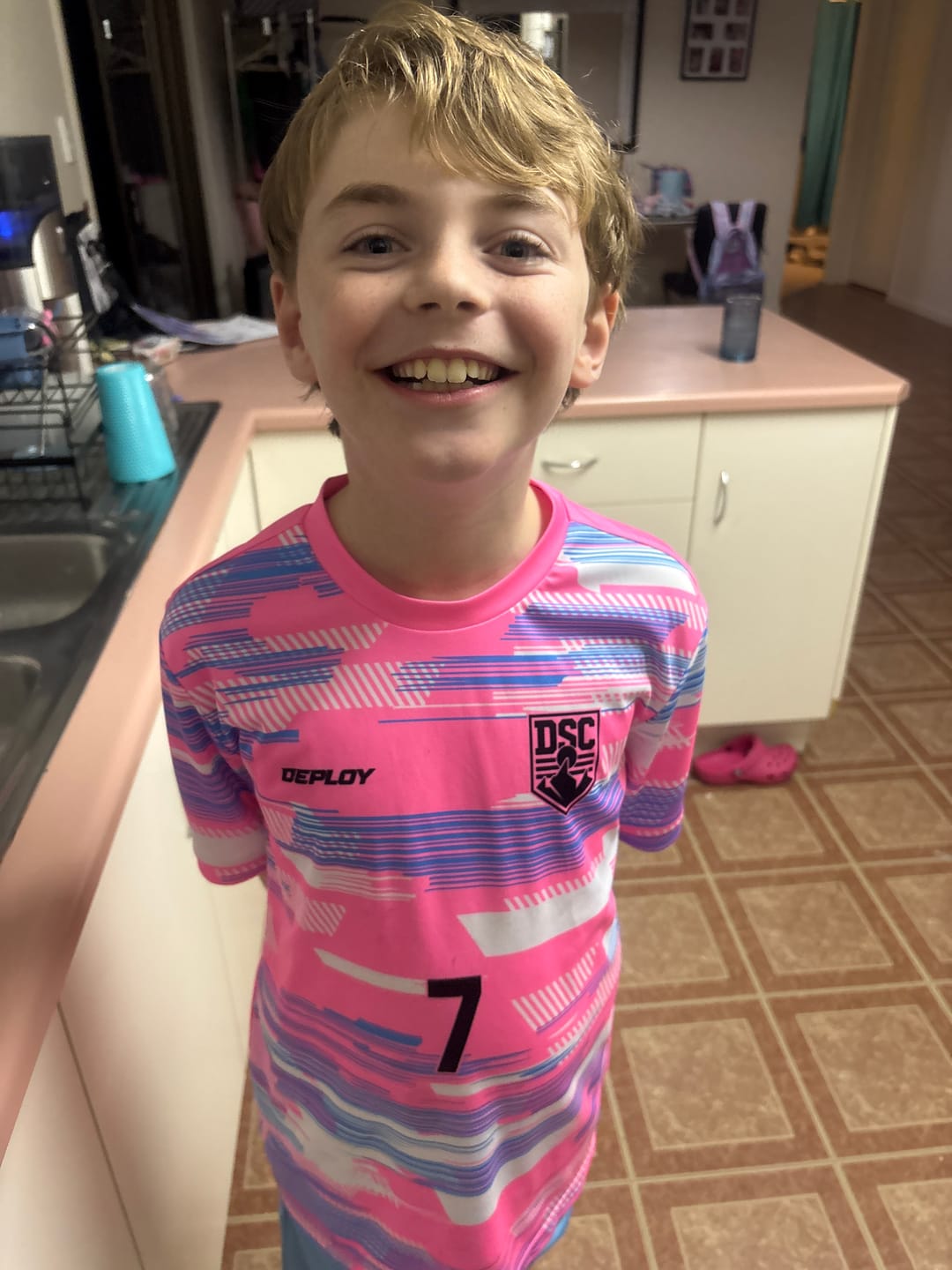 Customer photo review of Flight Jersey Glitch - Pink
