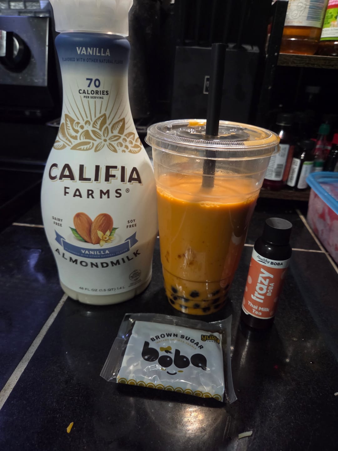 Customer photo review of Thai Milk Tea (Boba)