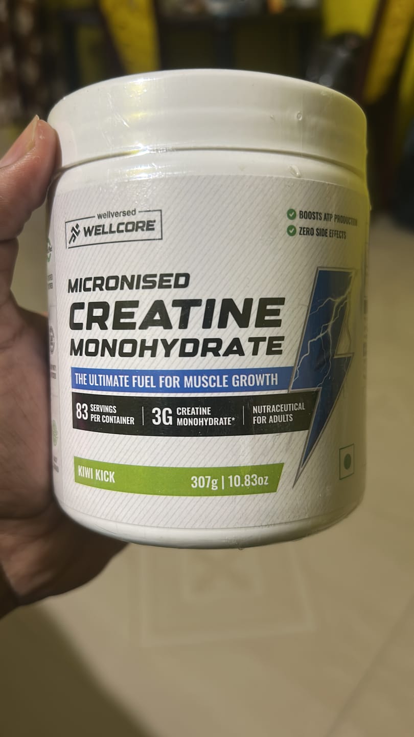 Customer photo review of Wellcore - Pure Micronised Creatine Monohydrate | Kiwi Kick (307g, 83 servings)