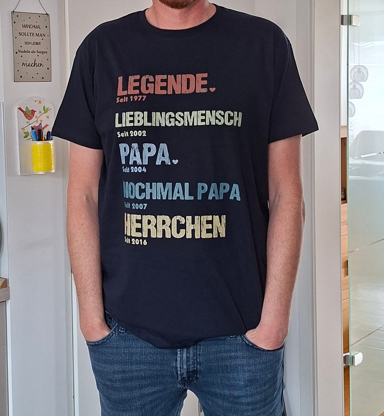 Customer photo review of Legende, Ehemann, Papa und Opa - Personalisiertes T-Shirt für Papa und Opa