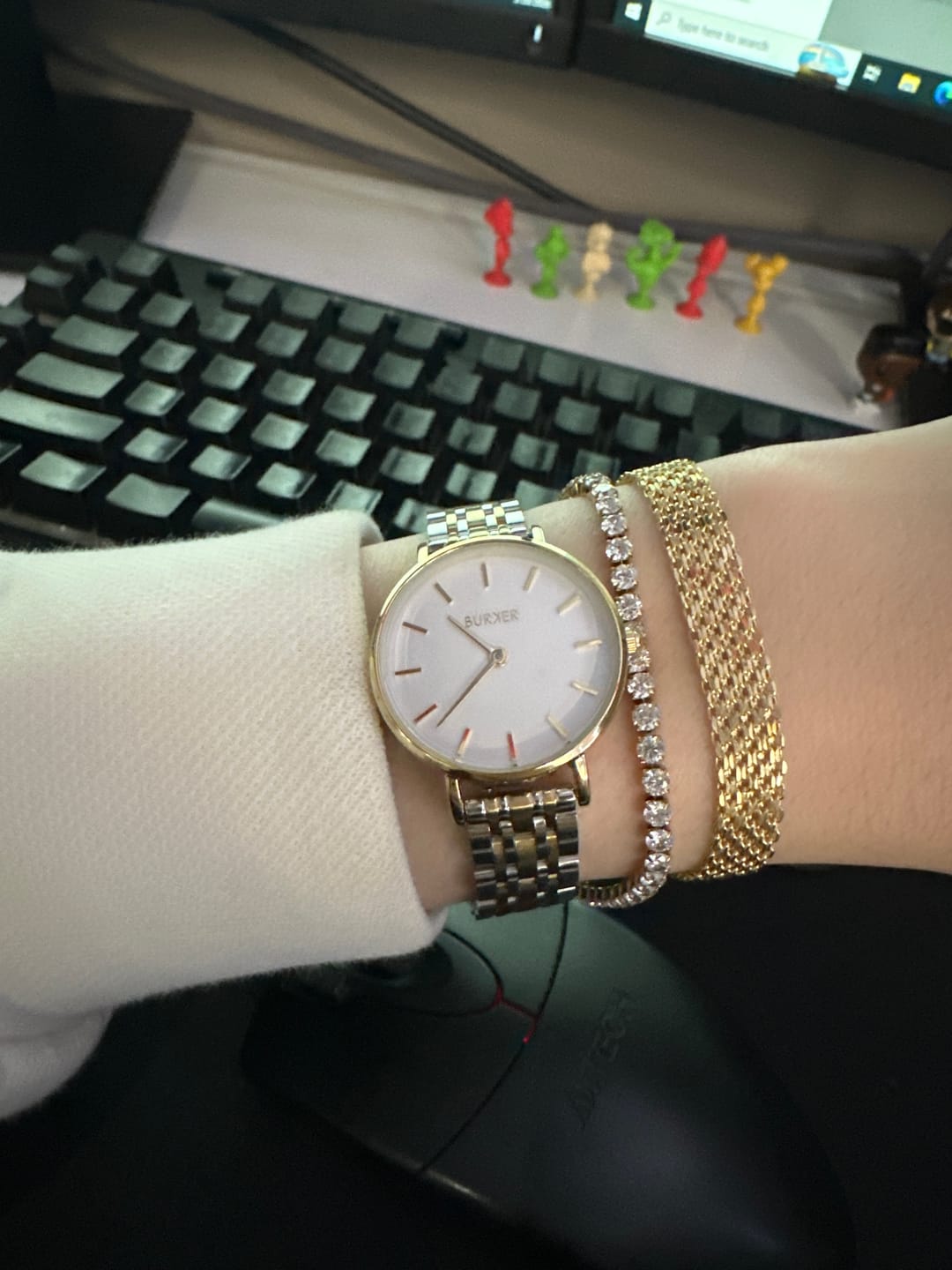 Customer photo review of Ruby Petite Gold Silver