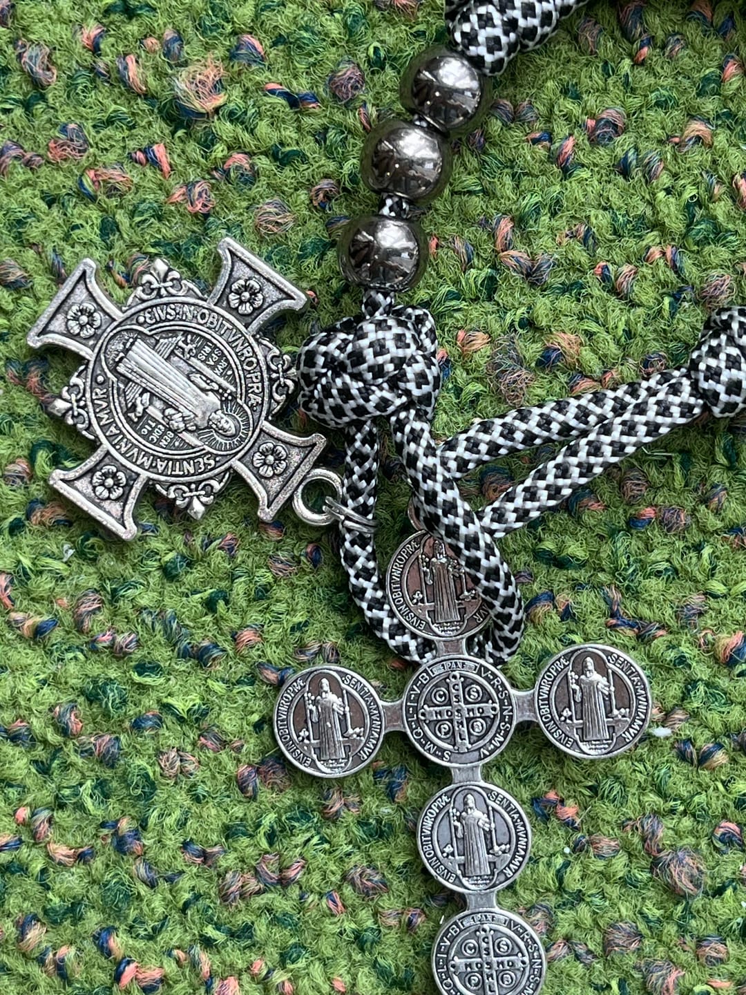 Customer photo review of SolaceBeads St. Benedict Beads Rosary Chaplet: Faith in Every Knot - With Medel & Cross