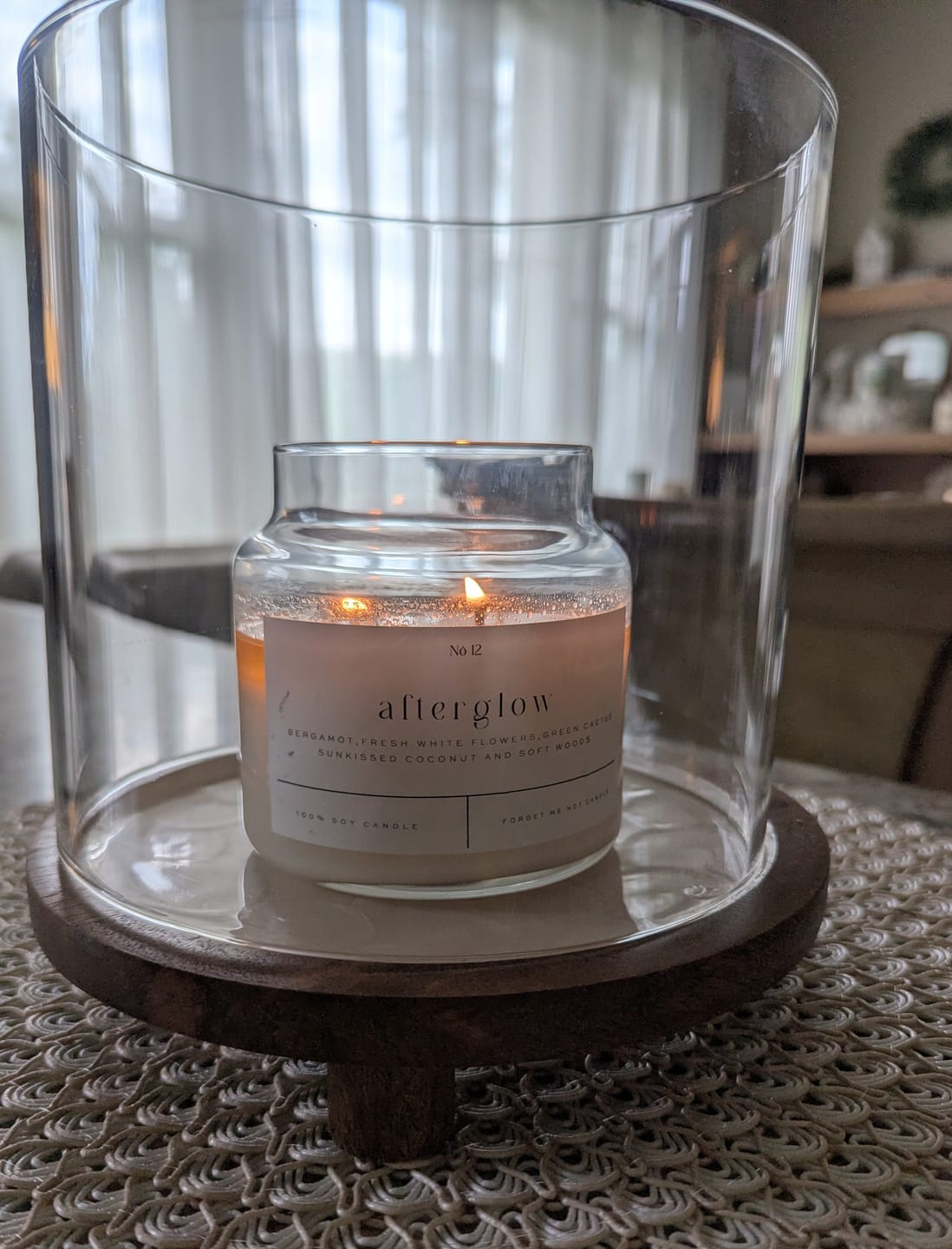 Customer photo review of Afterglow 22oz Glass Candle