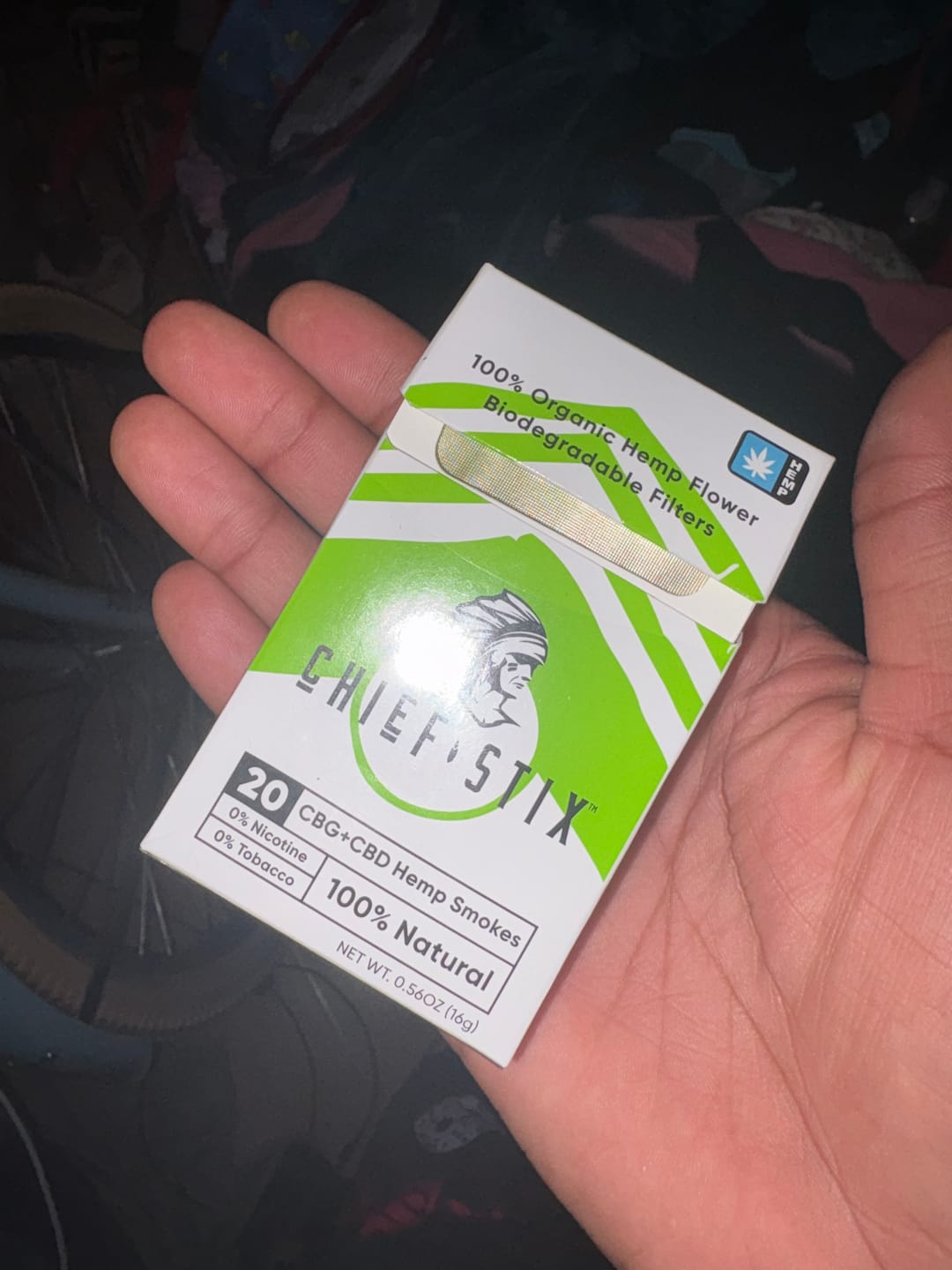 Customer photo review of Chief Stix 20ct CBD + CBG Hemp Smokes