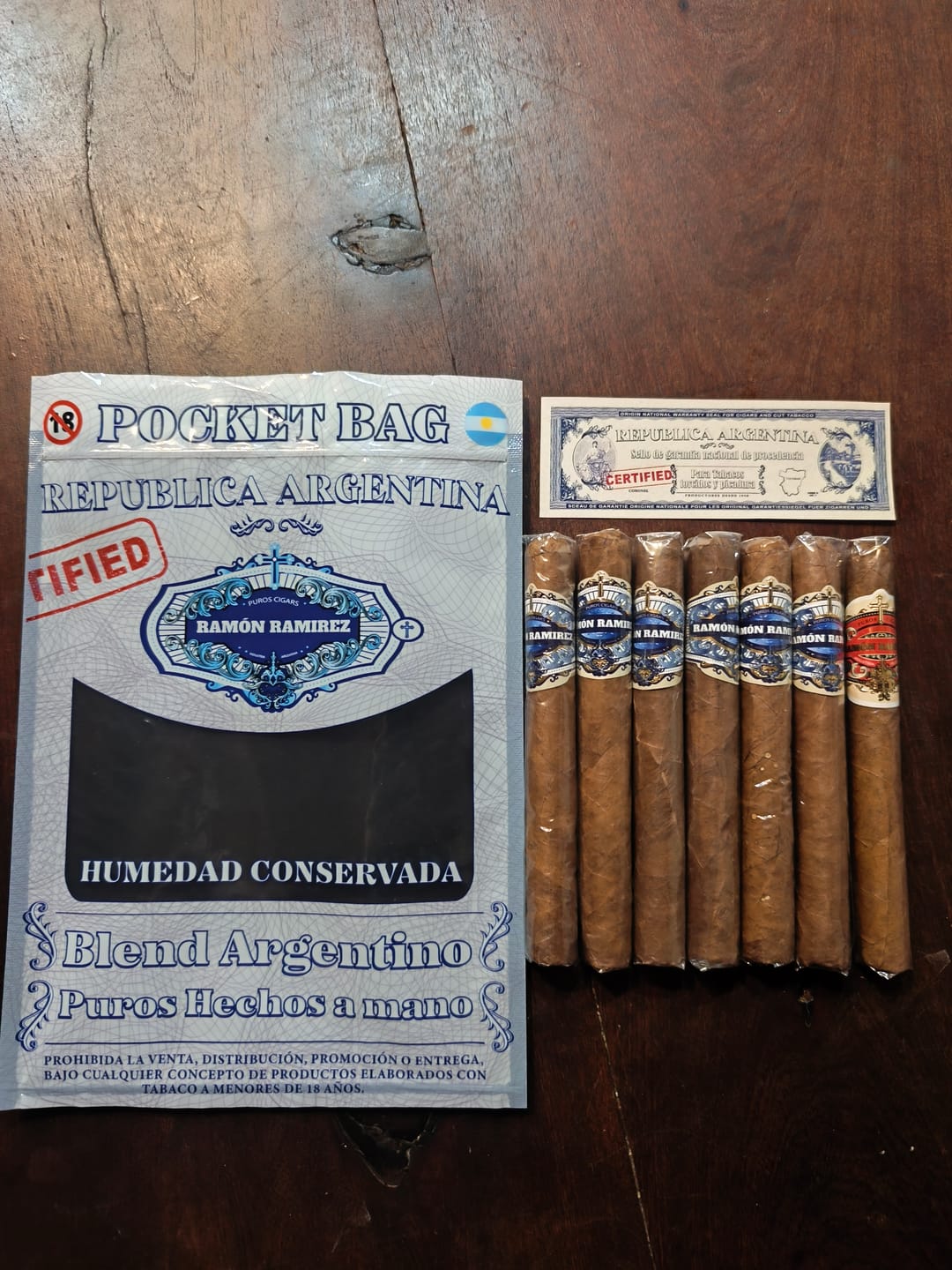 Customer photo review of Bolsas Humidor Ramón Ramirez