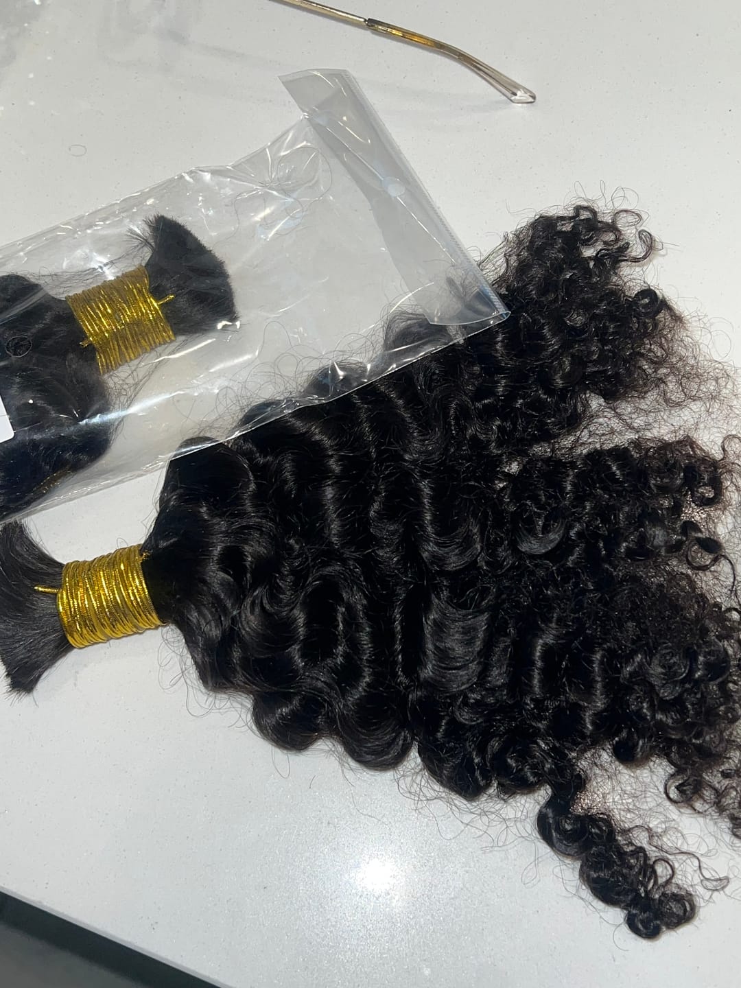 Customer photo review of Water Deep Wave Bulk Hair Extensions for Braiding