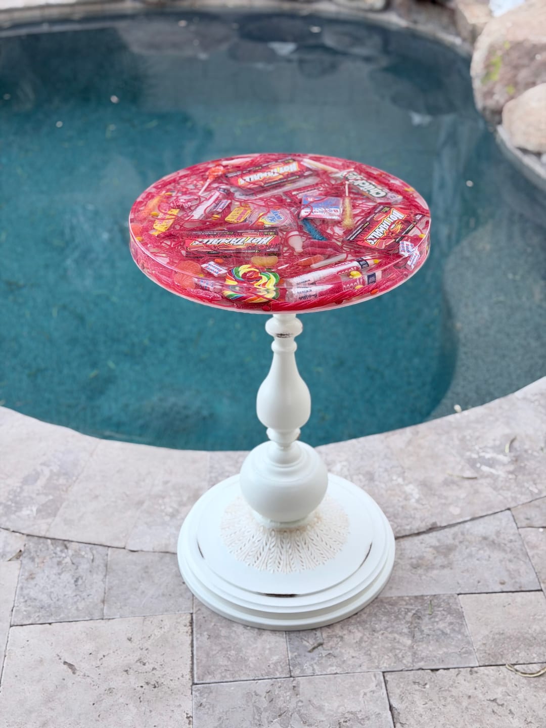 Customer photo review of 18" Round x 2" Deep Silicone Mold For Epoxy Resin