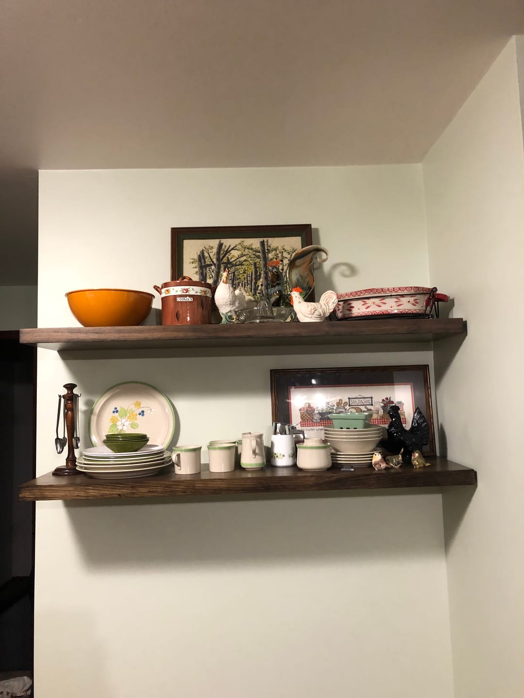 Customer photo review of Rustic Floating Shelves