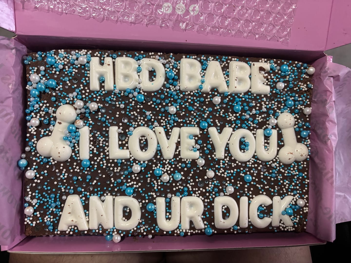 Customer photo review of D!ck Brownie · Large