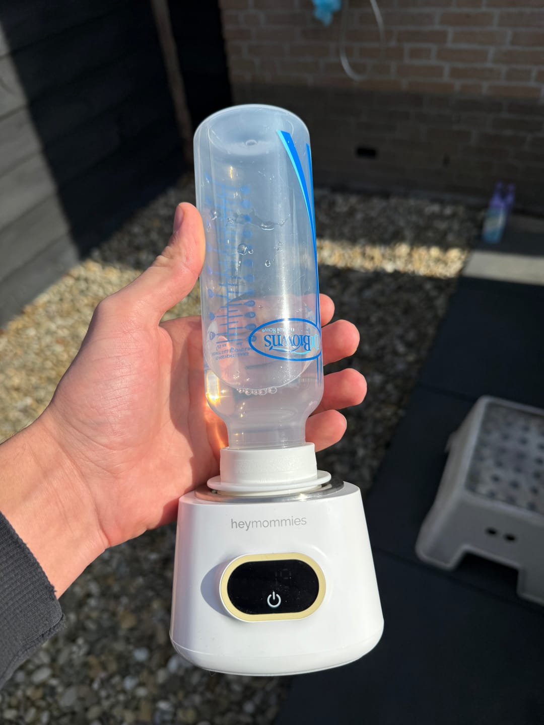 Customer photo review of Draagbare Flessenwarmer - Heymommies Warm Plus