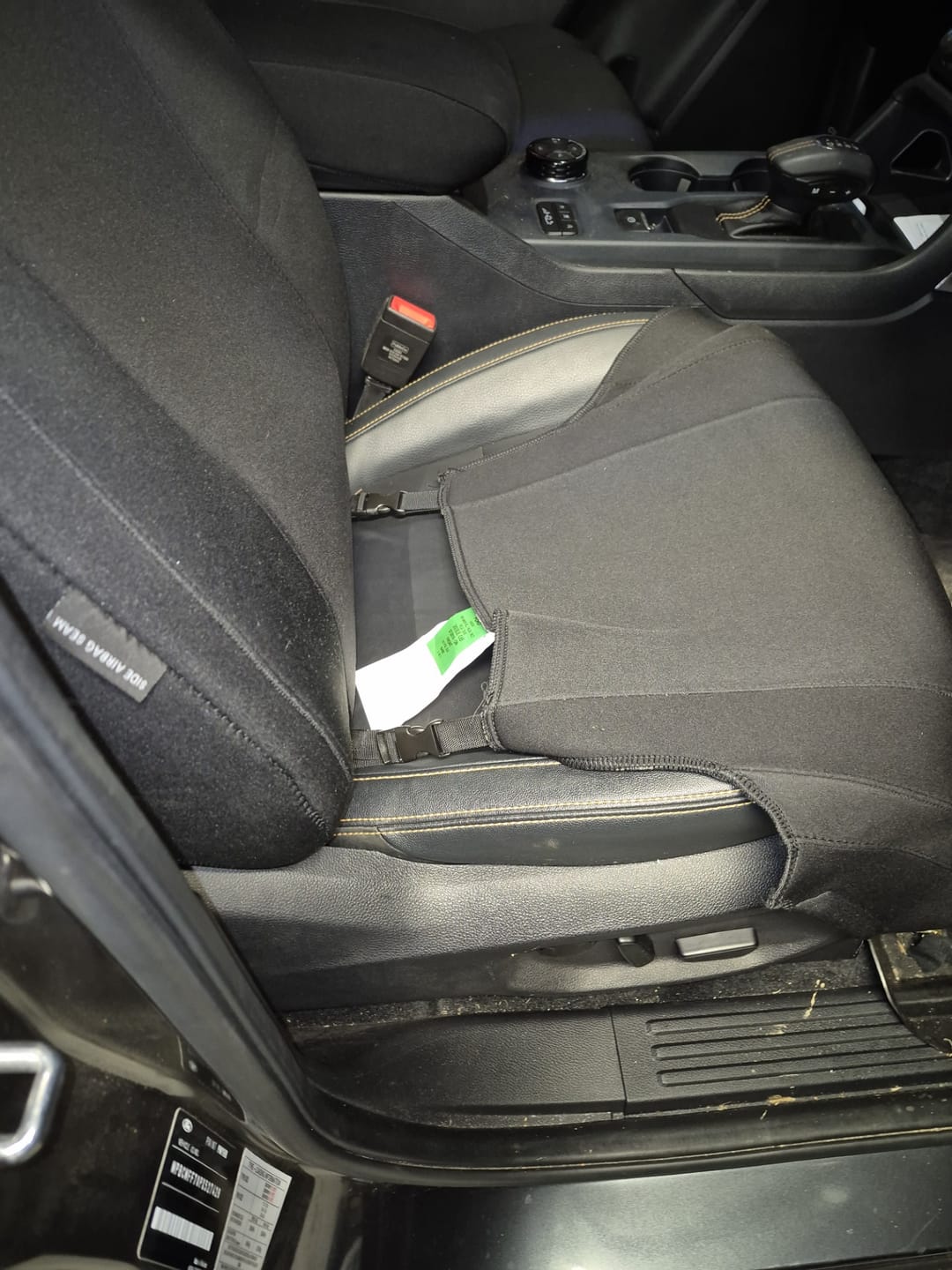 Customer photo review of Sharkskin Front Seat Covers for Ford Ranger (June/2015-ON)