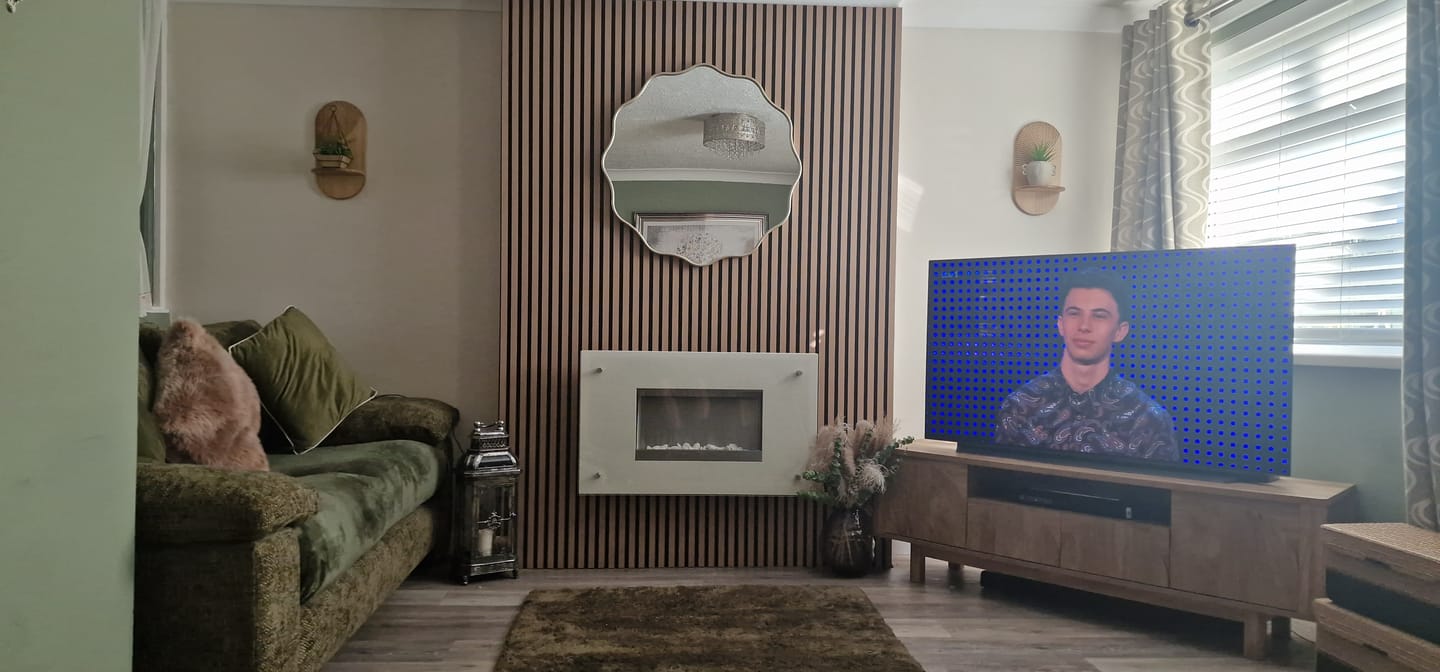 Customer photo review of Acoustic Wall Panel End Trim (Multiple Colours)