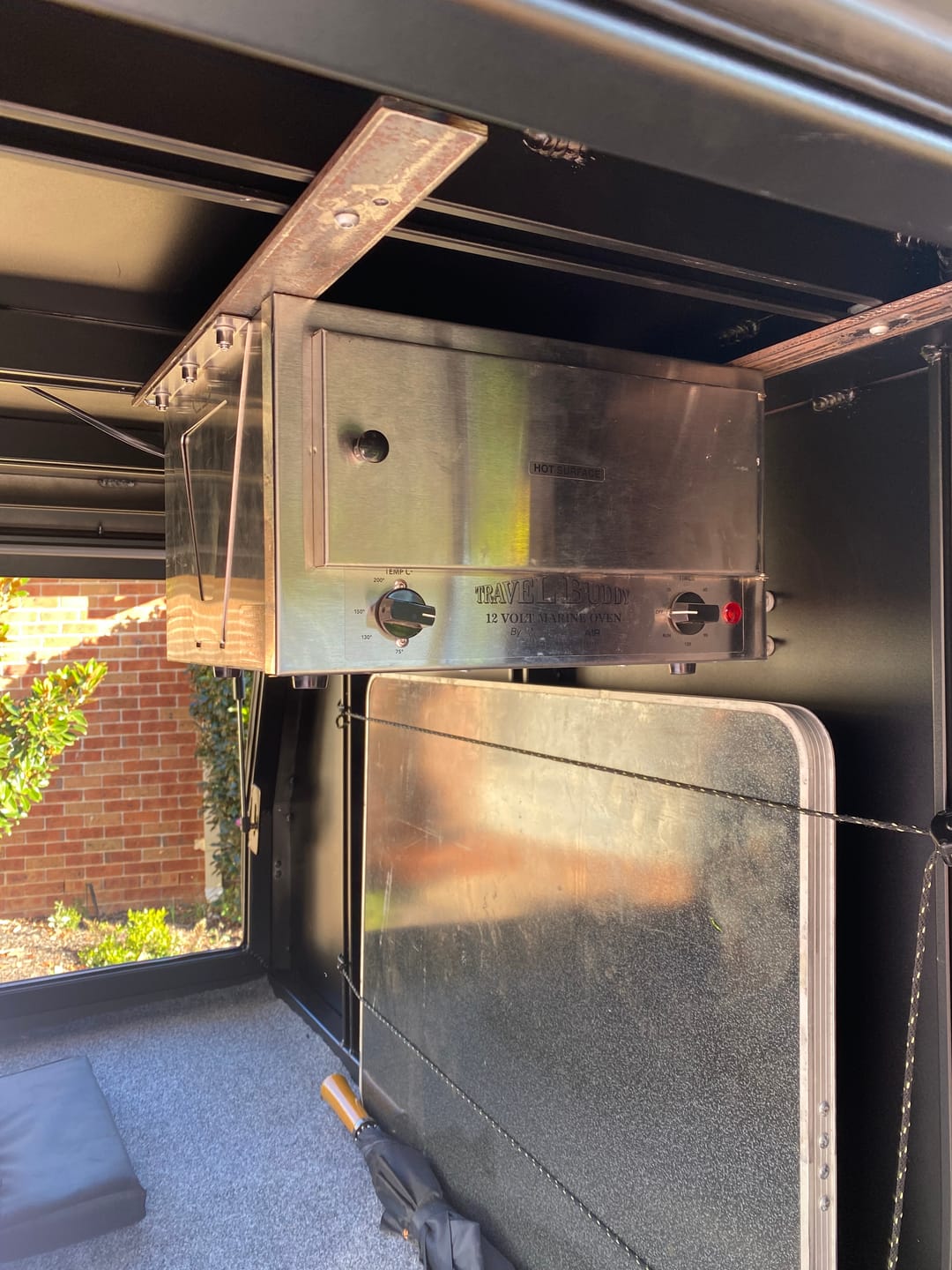 Customer photo review of Overhead Mounting Brackets | Somerville Metal Works