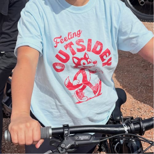 Customer photo review of Lets Go Outside Tshirt