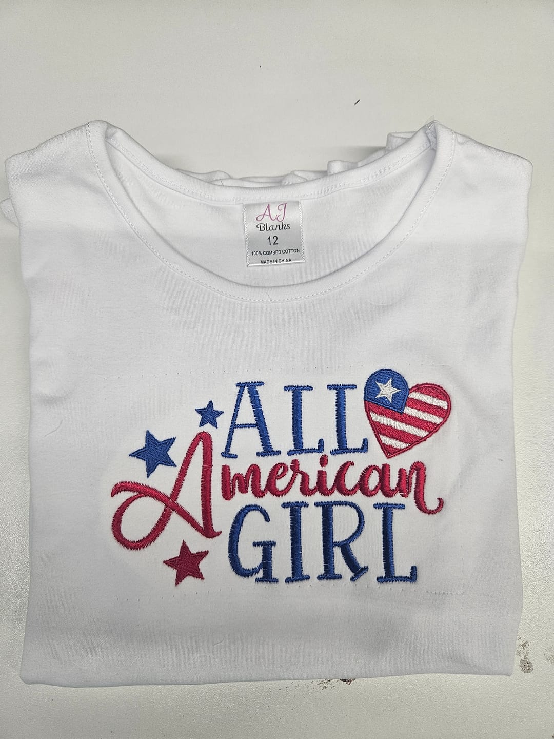 Customer photo review of Girl's Short Sleeve RUFFLE BOTTOM Shirts